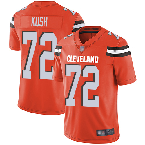 Cleveland Browns Eric Kush Men Orange Limited Jersey #72 NFL Football Alternate Vapor Untouchable->cleveland browns->NFL Jersey